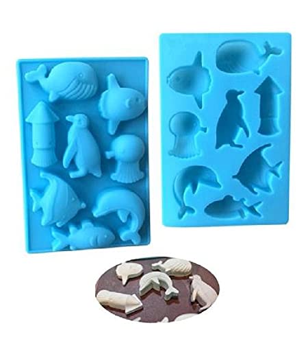 Golddunes 1pcs Sea Animal Silicone Mould Ice, Yoghurt, Candy, Sweet, Jelly, Wax, Chocolate, Muffin, Soap, Cake, Baking Mould