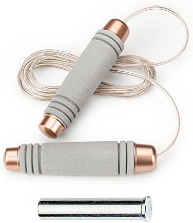 Jump Rope, Adjustable Premium Speed Rope for Boxing and Fitness (Grey, Weight)