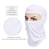 Lucco Balaclava Face Mask, Bike Motorcycle Helmet Neck Winter Hat Windproof Face Mask Full Face Ski Mask Driving Sport Mask-White …