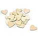 2-Inch Wood Heart 100pcs Blank Unfinished Wooden Slices Discs Cutout Pieces Wedding Guestbook Signin Party Guest Greetings DIY Crafts Projects