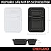 ChefLand New and Upgraded 2-Compartment Food Container with lid/Bento Box/Lunch Tray with Cover (10 Pack), Black