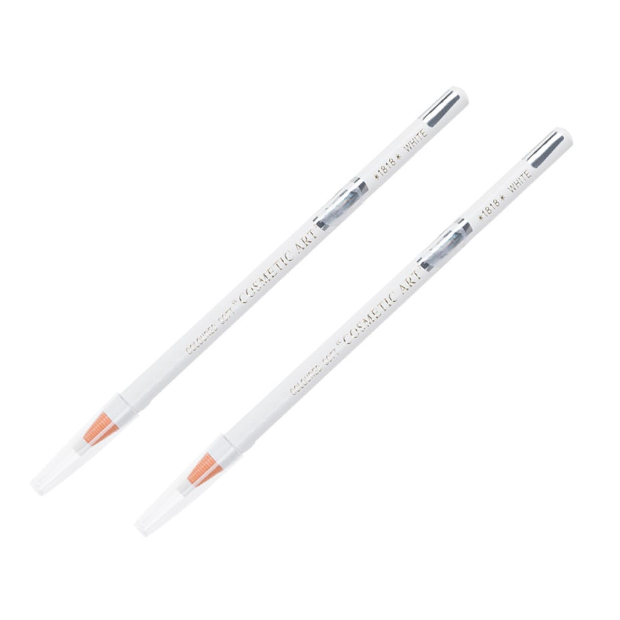 FRCOLOR Waterproof Eyebrow Pen 2-Pack White Silky Smooth Eyebrow Pencil Sweat-Resistant Smudge Proof for Precise and Eye Makeup