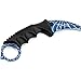 WeTop Karambit Knife, CS-GO for Hunting Camping Fishing Self Defenses and Field Survival, Stainless Steel Fixed Blade Tactical Knife with Sheath and Cord (Spider Web Blue).
