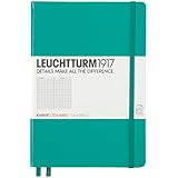 Leuchtturm Hardcover Medium A5 Squared Notebook [Emerald]