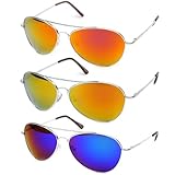 zeroUV - Premium Full Mirrored Aviator Sunglasses w/ Flash Mirror Lens