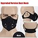 MoHo Dust Filter, Upgrade Activated Carbon Dust Filter Windproof Foggy Dust Filter Half Face Respirator for Motorcycle Bicycle Cycling Ski Outdoor (Black+3 Extra Filters)