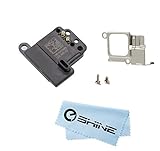 EShine® Ear Speaker Earpiece Replacement + Bracket (Holder) + 2 Screws for Iphone 5C A1456, A1507, A1516, A1529, A1532 (ALL CARRIERS) + EShine® Cloth