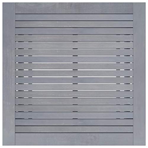 vidaXL Akazienholz Massiv Garten Esstisch Gartentisch Terrassentisch Holztisch Balkontisch Tisch Küchentisch Esszimmertisch Grau 88x88x74cm – Bild 6