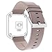 Henoda Leather Wristband for Fitbit Blaze Smart Watch,Blaze Band,Large,Small (Pink (Leather Band), L/G Size)
