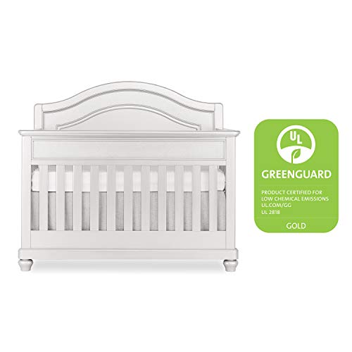 Evolur Signature Glam 5in1 Convertible Crib in Silver Pearl Shimmer