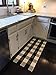 UKELER Buffalo Plaid Rugs- Machine Washable Black and White Checkered Plaid Rug Hand-Woven Buffalo Checkered Kitchen Runner Rugs 51.2''x23.6''