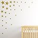 DIY Multi Size Gold Stars Wall Decor Stickers Removable Home Decoration Stars Wall Decal Baby Nursery Decor Bedroom Sweet Dream Good Night Wall Decor Stickers YYU-10 (Gold)