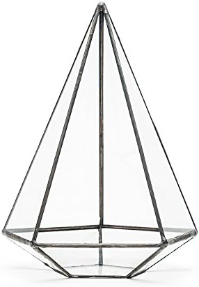 TERRARIUM - AZTEC JEWEL - FRAME ONLY Also available with faux succulent plants and LED lights 9.5" tall (Empty - frame only)