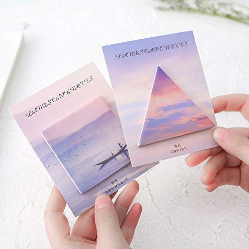 RIANCY Nature Scenery Cute Sticky Notes Memo Note Pad Things to Do List Notepad, Schedule Marker, 30 Sheets per Pad (Nature,Pack of 10) - Thumbnail 4