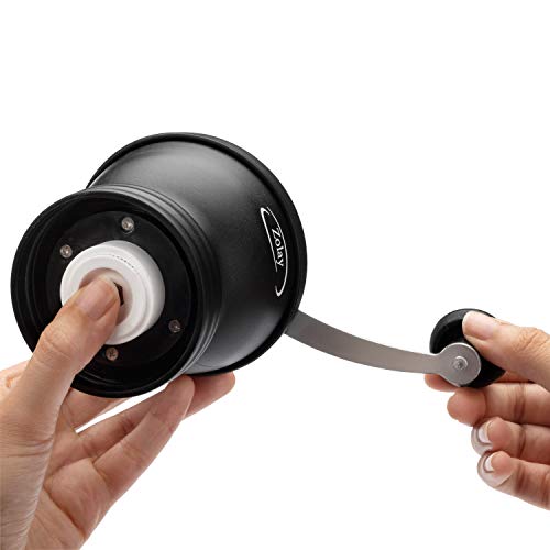 Zolay Manuelle Kaffeemühle mit Keramik-Frässtiften, Glasdosen, Silikonabdeckung und Edelstahlgriff, Hand-Kaffeemühle mit… – Bild 4