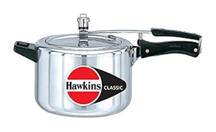 Hawkins Hawkin?Classic Cl50 5-Liter New Improved Aluminum Pressure Cooker, Small, Silver