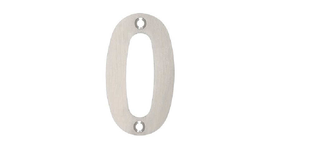 Stainless Steel Number '0' 75mm by Zoo Hardware