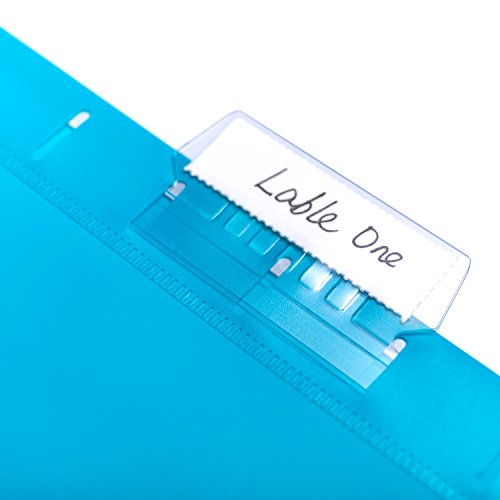 Favide 60 Sets Insertable Plastic Tabs Hanging Folder Tabs for Quick Identification of Hanging Files, Easy to Read, 2 Inch Hanging File Inserts - Thumbnail 4