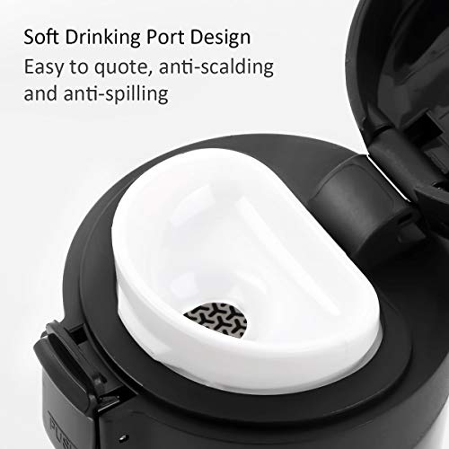 flintronic Kaffeebecher 360 ML Autobecher Travel Mug | Thermobecher, Edelstahl Kaffee-to-Go-Becher | Thermosflasche | Doppelwandig Vakuumisolierter | Isolierbecher BPA Frei | Mug Edelstahl Travel Mug – Bild 5