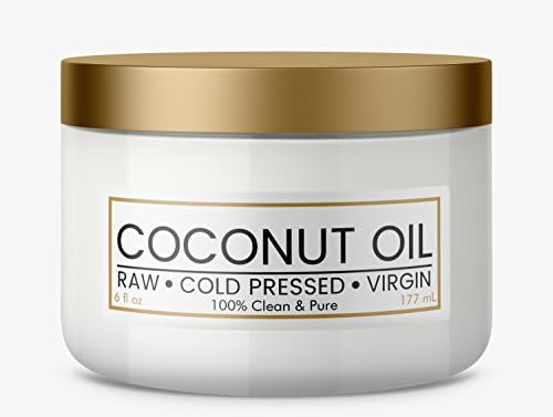 Pure, Organic, Coconut Oil for Hair & Skin, Raw, Cold Pressed, Extra Virgin (6 oz)