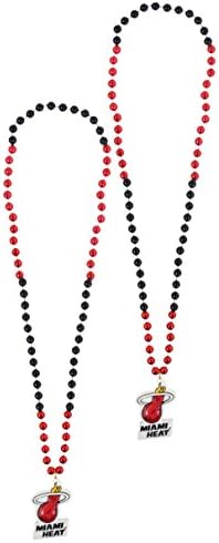 Official National Basketball Association Fan Shop Authentic NBA 2-pack Mardi-Gras Sport Party Beads (Miami Heat)