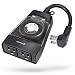 Fosmon Dual Outdoor Timer Outlet, 15A 24-Hour Mechanical Light Timer, 3-Prong ETL Listed Water Resistance and Heavy Duty with 2 Grounded Outlets and 7inch Power Cord - Black