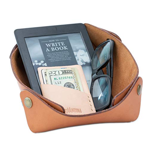 Alta Andina Large Leather Travel Valet Tray Vegetable Tanned Leather