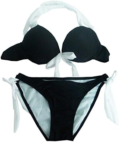 2013 popular Women Sexy Push Up Padded Swimsuit Bikini Trikini Beachwear black size S