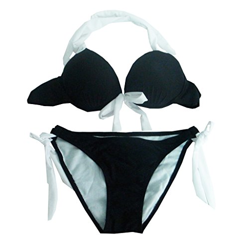 2013 popular Women Sexy Push Up Padded Swimsuit Bikini Trikini Beachwear black size S