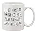 Promotion & Beyond Coffee Mug For Pet Lovers I Just Want to Drink Coffee Save Animals Take Naps Ceramic 11 oz. PB154