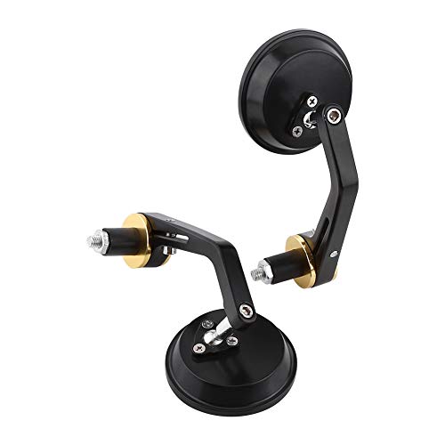EVGATSAUTO achteruitkijkspiegels, 1 paar 7/8 "ronde stuur Bar End achteruitkijkspiegels Zijspiegels voor motorfiets Motor Scooter(Gold Bar End) - Image 3