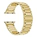 Oitom 42mm/44mm XL Large Bands Compatible with Apple Watch Series 4 44mm, Series 3/2/1 42mm, Men IWATCH, Heavy Stainless Steel Metal Link Bracelet Wristbands Strap (Gold) primary
