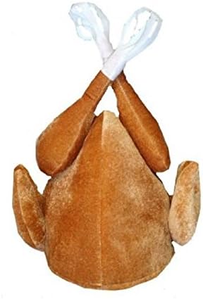 Roasted Turkey Hat Novelty Christmas Plush Santa Hat Costume Christmas Kids Adults Fancy Dress Party Xmas Office Fun Headwear Accessories - Image 3