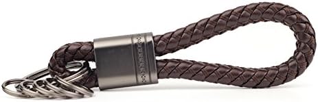 ZHJH Men's Removable Ring Key Chain Leather Key Chain, Ms. Keychain. (Brown)