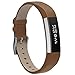Henoda Replacemnt Leather Bands Compatible with Fitbit Alta/Fitbit Alta HR, Classic Genuine Leather Wristband, Small Large, No Tracker