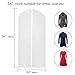 Zilink Clear Garment Bag Dress Bags for Storage 54-inch Coat Bags with Full Length Zipper for Clothes Closet Storage, Set of 6