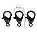 Linsoir Beads Lobster Clasp 50 pcs/Bag Alloy Jewelry Claw Clasps 12mmX6mm Black Tone