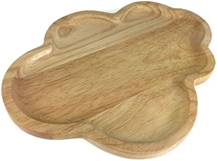 Cloud Shape Tray Food Tray Kids Kid Wooden Utensil Natural Rubber Wood Serving Tray Serving Bowl Restaurant Handcraft