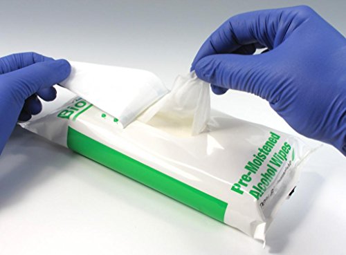 Diversified Biotech BPWP-1000 Bio-Pure Alcohol Wipes, 7" Width, 7" Length (Pack of 40)