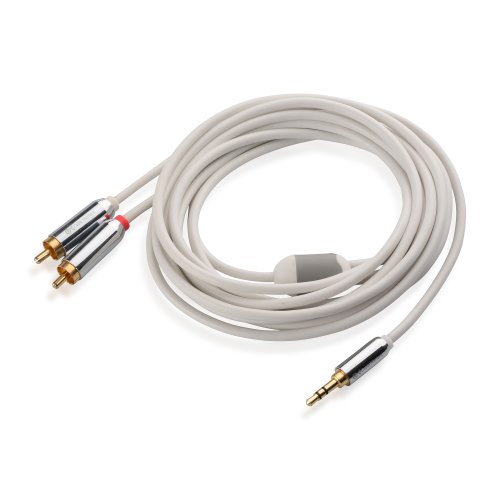Cable Matters 3.5mm to RCA Cable (Stereo to RCA/Aux to RCA/Headphone Jack to RCA/RCA to Stereo) White 10 Feet