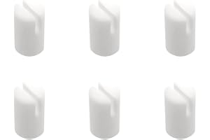 Soundspire 6-Pack Banjo 5th String Nuts, 5x3mm Bone Bridge Pins for 5 String Banjo (Replacement Set)