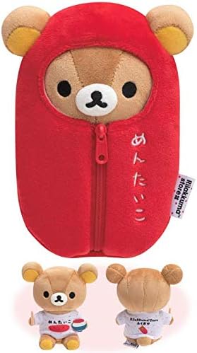 Amazon リラックマストア福岡パルコ店限定 福岡スーベニア リラックマ ぶらさげ ぬいぐるみ めんたいこ ぬいぐるみ ホビー