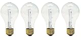 GE 78798-12 Halogen Crystal Clear A19 Bulb, 72-Watt, 4-Pack