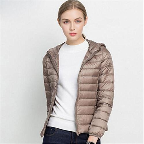 Winter Women Down Jacket Ultra Light Down Snow Coat Hooded 90% White Duck Down Jackets For Women Thin Feather Jacket camperas (L, Orange) - Thumbnail 5