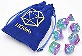 Polyhedral Dice Role Playing Dice Sets for Dungeons and Dragons DND RPG MTG Table Gaming Dice （Purple Aurora）