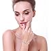 Jing Chow Women Love Heart Shaped Swaroski Elements Crystal Tennis Bracelet, 6.5