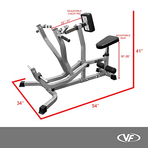 Valor Fitness CB14 Adjustable Seated Chest Row Machine Plate Loaded