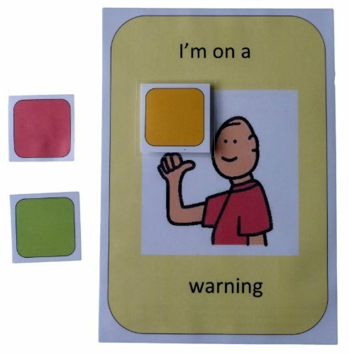 A4 Plastic Visual ASD Traffic Light Behavior Warning Board (Picture Communication Symbols)