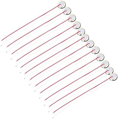 Domybest 6/12/18Pcs Piezo Pickup Transducer Prewired, 27mm Piezoelectric Ceramic with Piezo Discs Elements for Acoustic Instrument