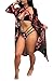 FEIYOUNG Women Sexy Three Pieces Tops Bottoms and Floral Cover-ups Or Two Pieces Hater Neck Summer Beach Swimsuits